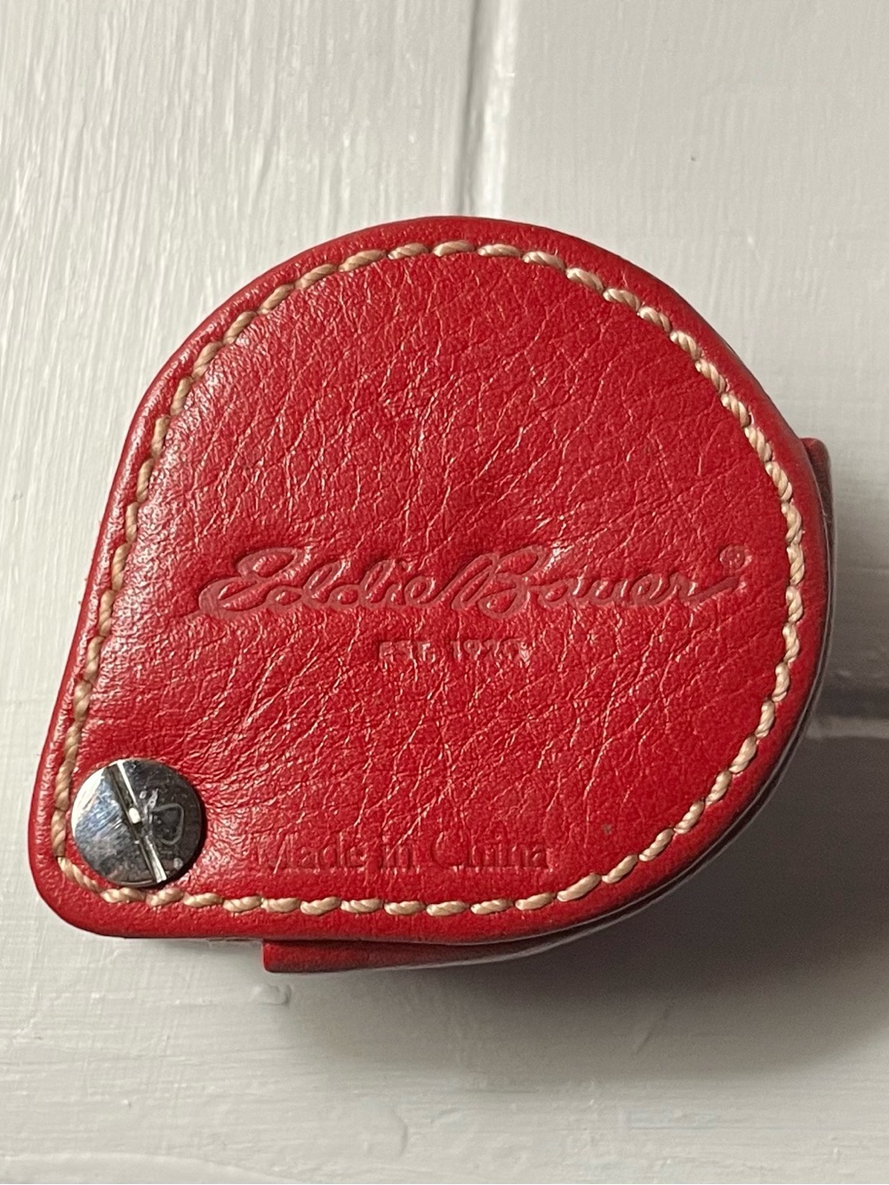 Eddie Bauer Red Leather 40mm Clock